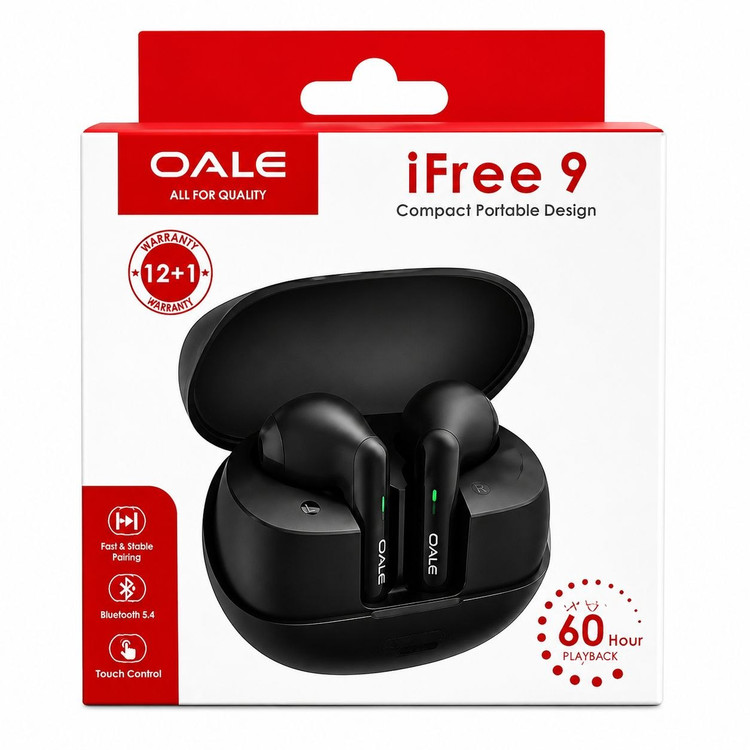 هندزفری بلوتوثی OALE iFree 9 با Bluetooth 5.3 و کنترل لمسی