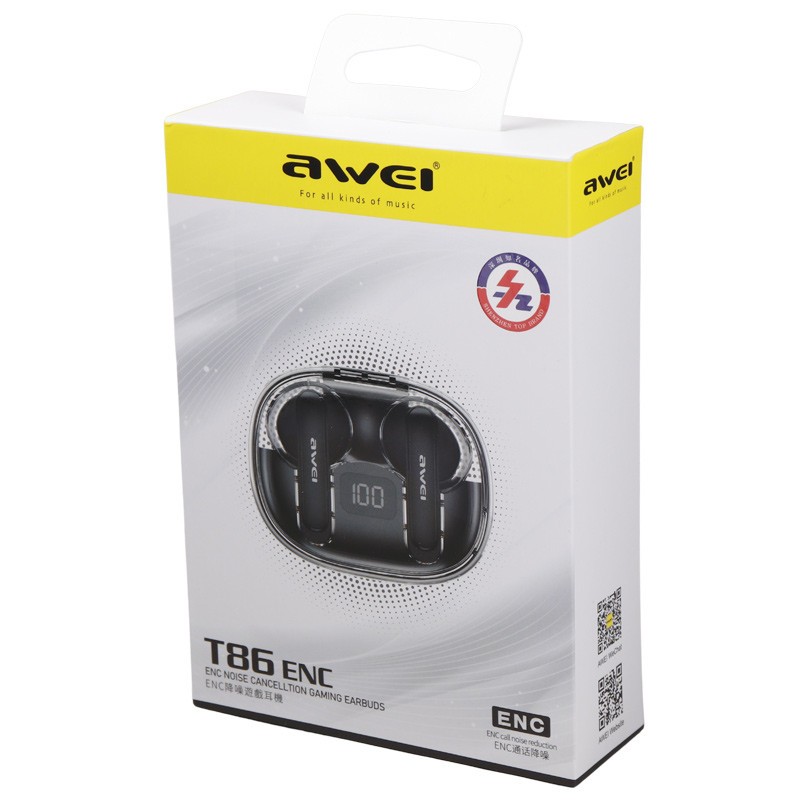 هندزفری بلوتوثی گیمینگ Awei T86 ENC با Bluetooth 5.3